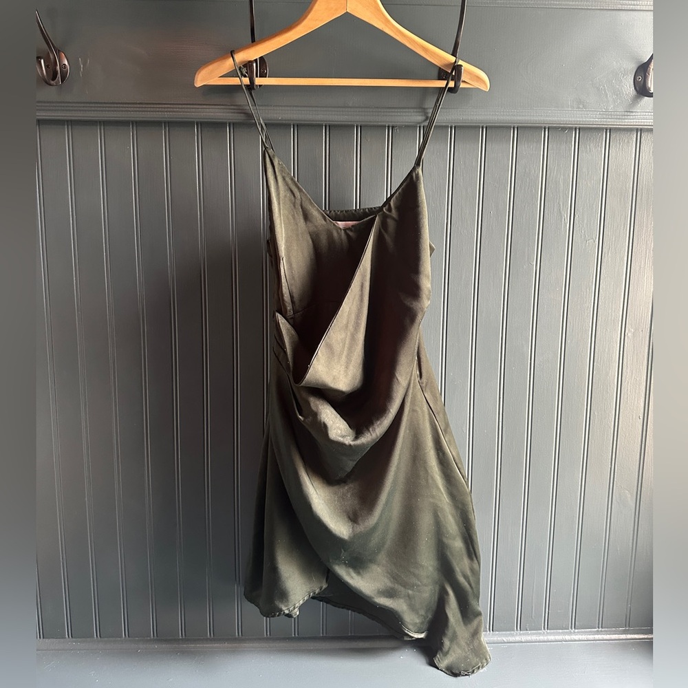 Gianni Bini Dark Green Slip Dress